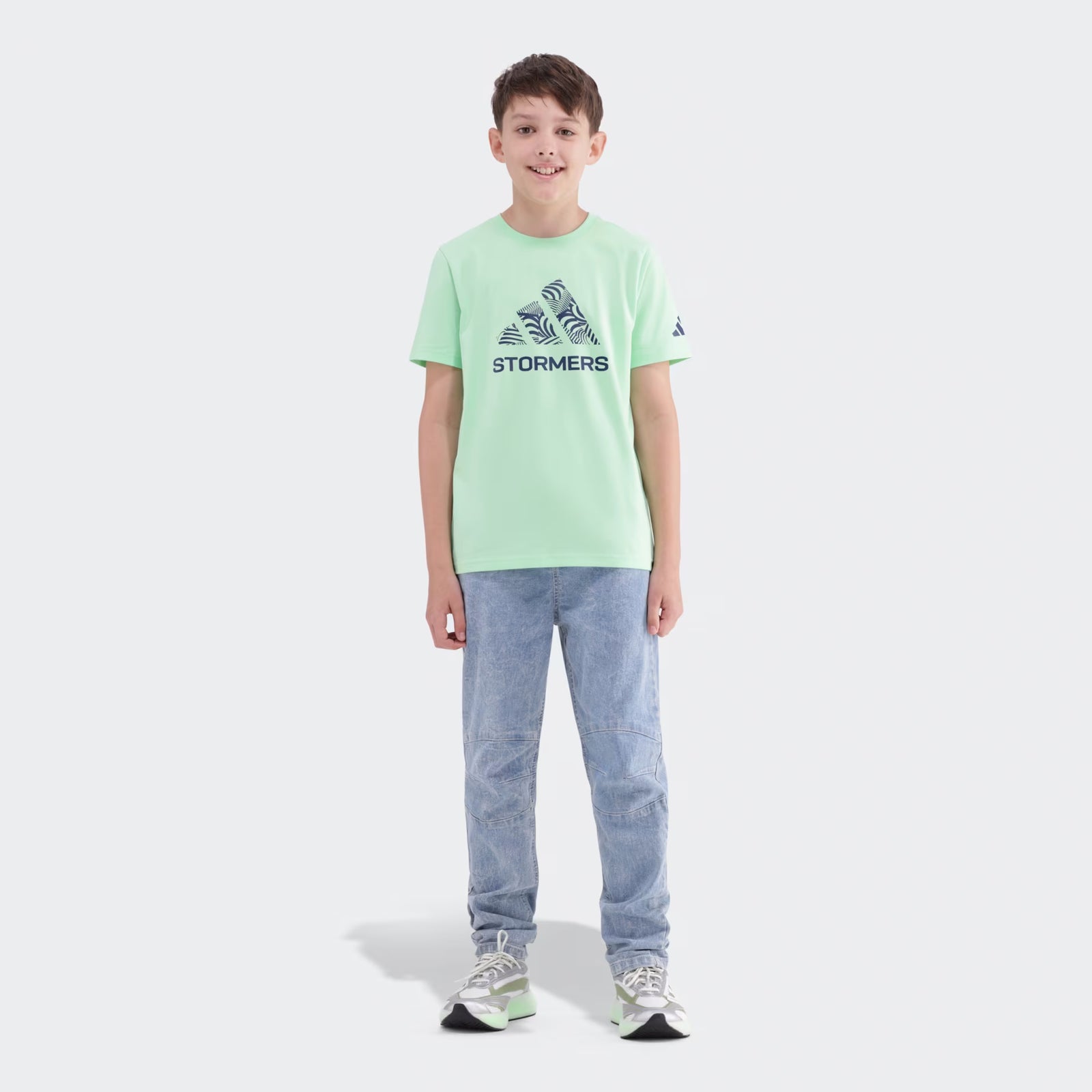 Adidas Stormers Graphic Tee Lime Burst Kids
