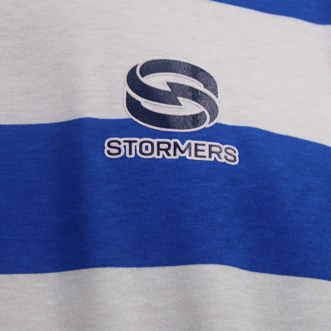 2026 Stormers White Cobalt striped tee- Mens