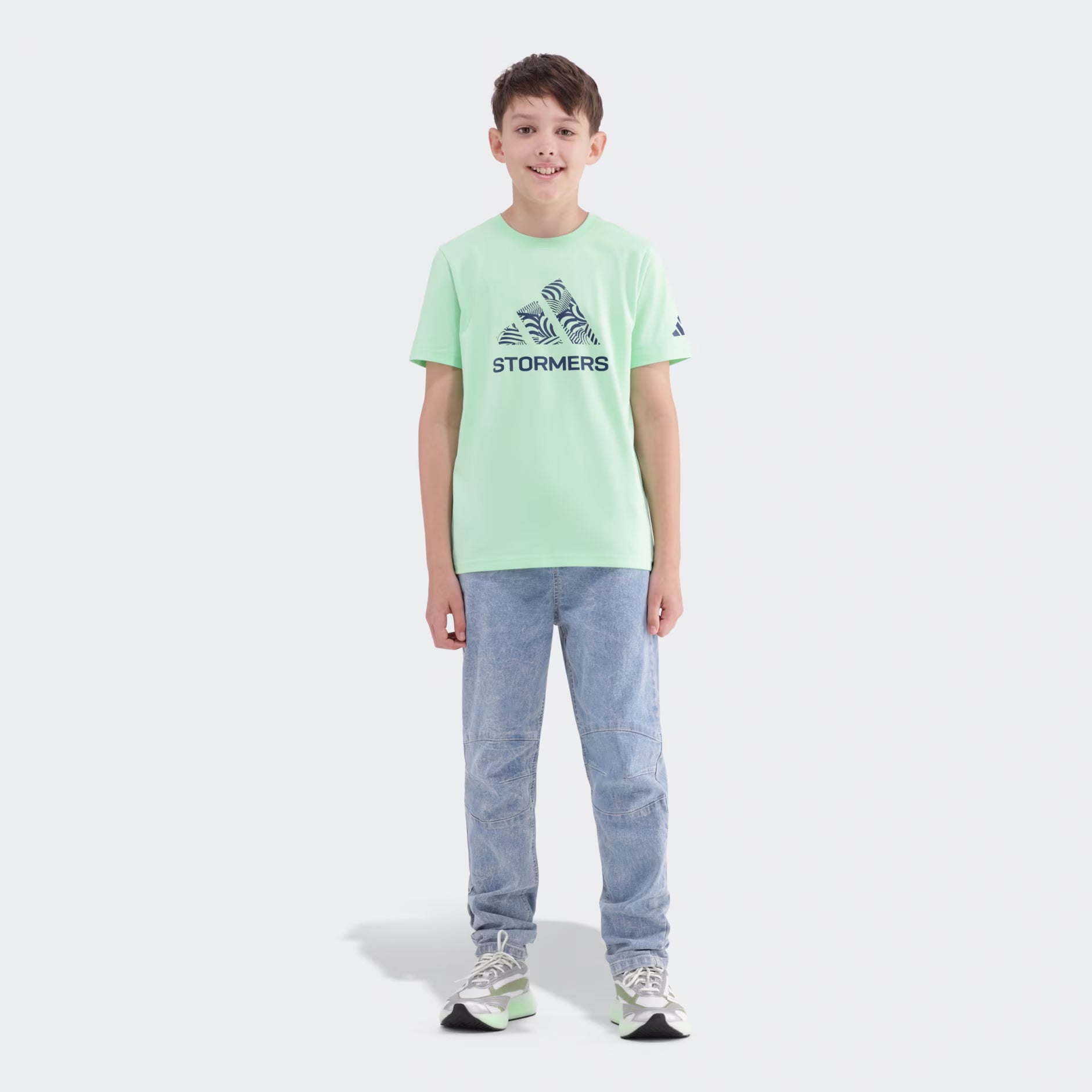 Adidas Stormers Graphic Tee Lime Burst Kids